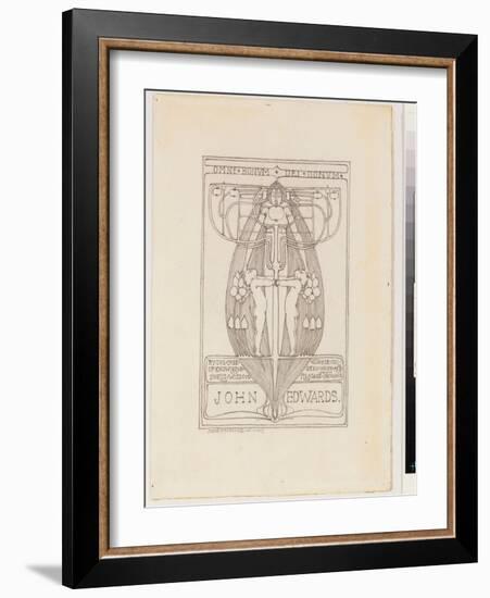 Design for a Bookplate, 1896 (Pencil on Paper)-Margaret Macdonald Mackintosh-Framed Giclee Print