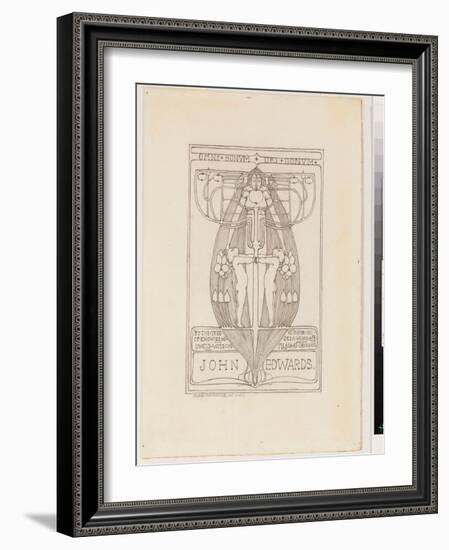 Design for a Bookplate, 1896 (Pencil on Paper)-Margaret Macdonald Mackintosh-Framed Giclee Print