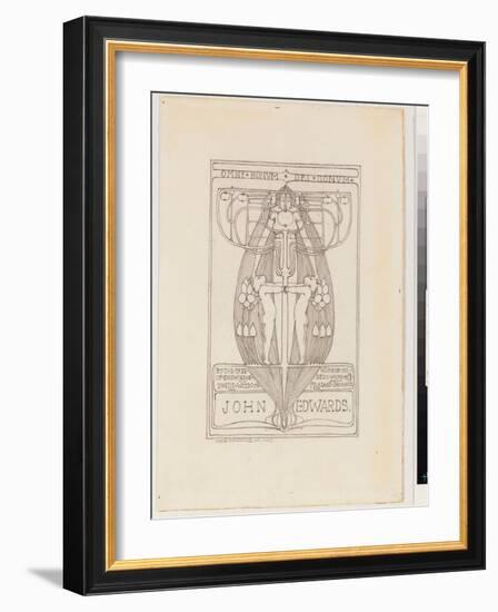 Design for a Bookplate, 1896 (Pencil on Paper)-Margaret Macdonald Mackintosh-Framed Giclee Print