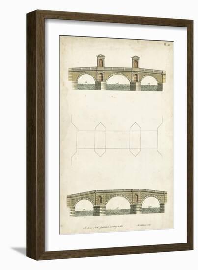 Design for a Bridge I-J. Addison-Framed Art Print