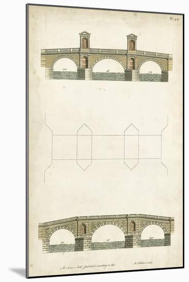 Design for a Bridge I-J. Addison-Mounted Art Print