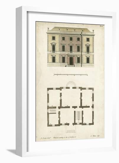 Design for a Building I-J. Addison-Framed Art Print