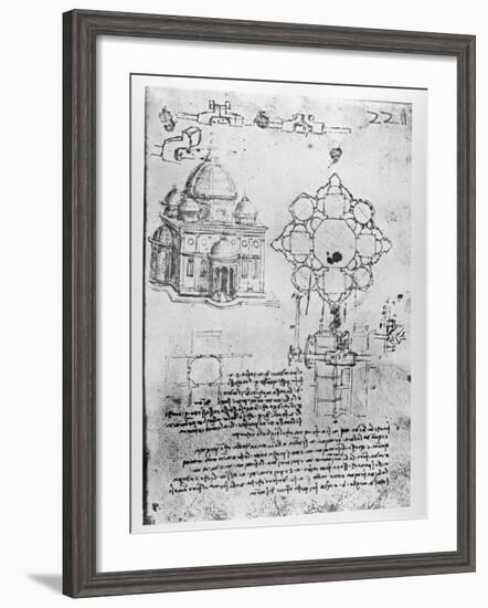 Design For a Church-Leonardo da Vinci-Framed Giclee Print