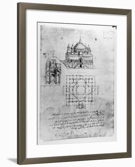 Design For a Church-Leonardo da Vinci-Framed Giclee Print