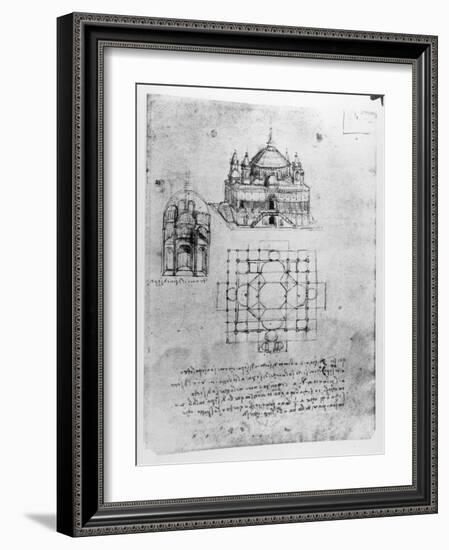 Design For a Church-Leonardo da Vinci-Framed Giclee Print