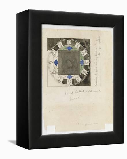 Design for a Clock Face, for W.J. Bassett-Lowke, 1917-Charles Rennie Mackintosh-Framed Premier Image Canvas