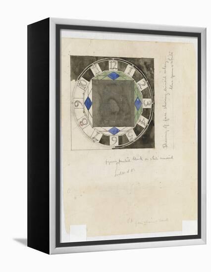 Design for a Clock Face, for W.J. Bassett-Lowke, 1917-Charles Rennie Mackintosh-Framed Premier Image Canvas