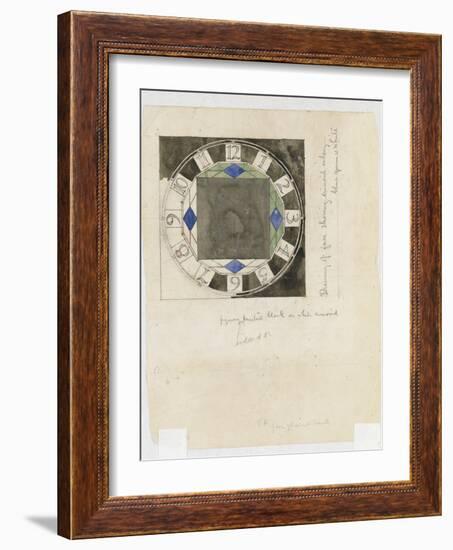 Design for a Clock Face, for W.J. Bassett-Lowke, 1917-Charles Rennie Mackintosh-Framed Giclee Print