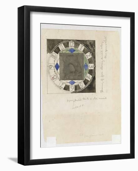 Design for a Clock Face, for W.J. Bassett-Lowke, 1917-Charles Rennie Mackintosh-Framed Giclee Print