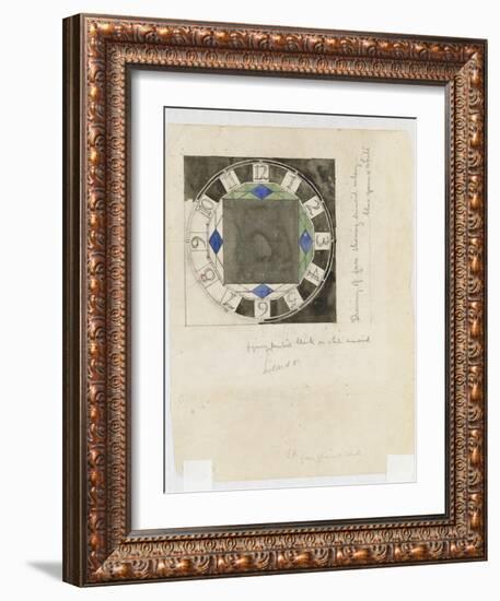Design for a Clock Face, for W.J. Bassett-Lowke, 1917-Charles Rennie Mackintosh-Framed Giclee Print