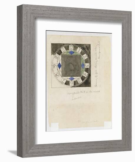 Design for a Clock Face, for W.J. Bassett-Lowke, 1917-Charles Rennie Mackintosh-Framed Giclee Print