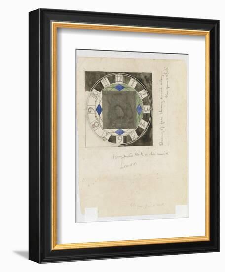 Design for a Clock Face, for W.J. Bassett-Lowke, 1917-Charles Rennie Mackintosh-Framed Giclee Print