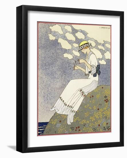 Design for a country dress by Maison Paquin, 1913-Georges Barbier-Framed Giclee Print