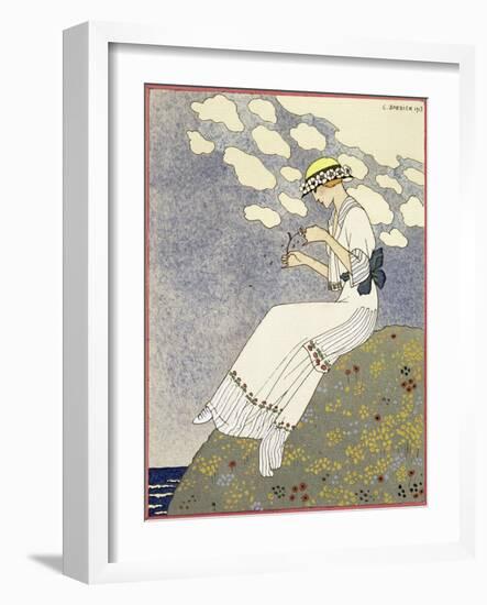 Design for a country dress by Maison Paquin, 1913-Georges Barbier-Framed Giclee Print