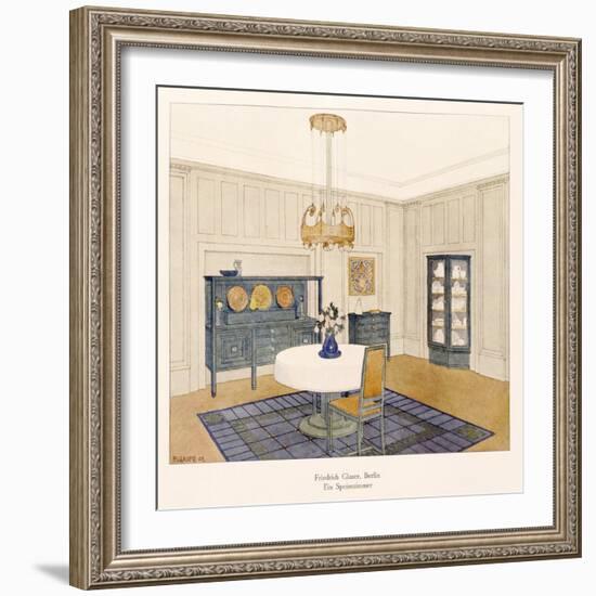 Design for a Dining Room, by Friedrich Glasser-null-Framed Giclee Print