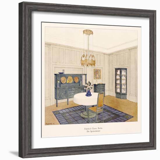 Design for a Dining Room, by Friedrich Glasser-null-Framed Giclee Print