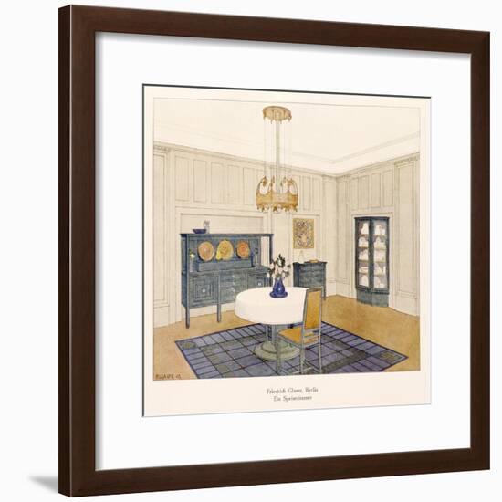 Design for a Dining Room, by Friedrich Glasser-null-Framed Giclee Print