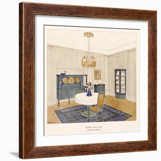 Design for a Dining Room, by Friedrich Glasser-null-Framed Giclee Print