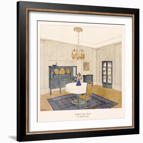 Design for a Dining Room, by Friedrich Glasser-null-Framed Giclee Print