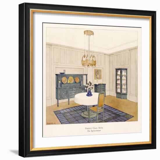 Design for a Dining Room, by Friedrich Glasser-null-Framed Giclee Print