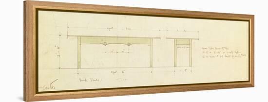 Design for a Dining Table and Small Table watercolor-Charles Rennie Mackintosh-Framed Premier Image Canvas