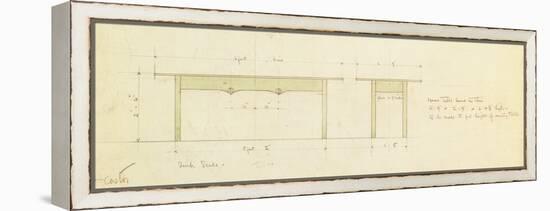 Design for a Dining Table and Small Table watercolor-Charles Rennie Mackintosh-Framed Premier Image Canvas