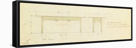 Design for a Dining Table and Small Table watercolor-Charles Rennie Mackintosh-Framed Premier Image Canvas