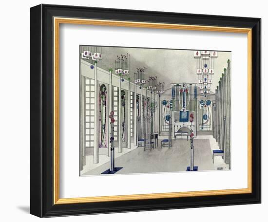 Design for a Music Room with Panels by Margaret Macdonald Mackintosh 1901-Charles Rennie Mackintosh-Framed Giclee Print
