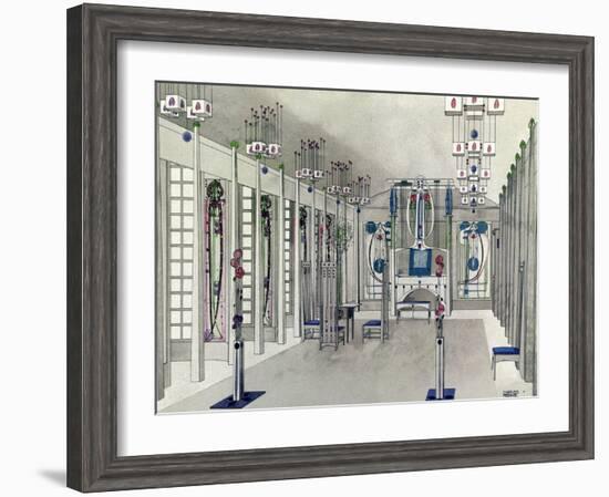 Design for a Music Room with Panels by Margaret Macdonald Mackintosh 1901-Charles Rennie Mackintosh-Framed Giclee Print