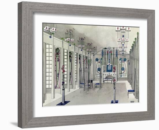 Design for a Music Room with Panels by Margaret Macdonald Mackintosh 1901-Charles Rennie Mackintosh-Framed Giclee Print