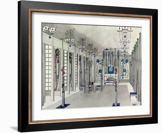 Design for a Music Room with Panels by Margaret Macdonald Mackintosh 1901-Charles Rennie Mackintosh-Framed Giclee Print