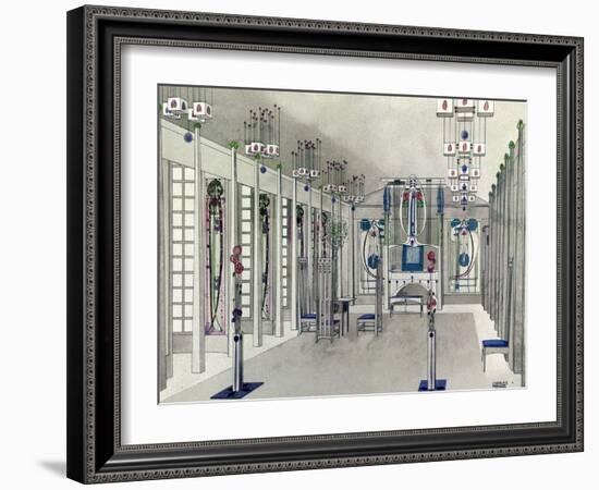 Design for a Music Room with Panels by Margaret Macdonald Mackintosh 1901-Charles Rennie Mackintosh-Framed Giclee Print