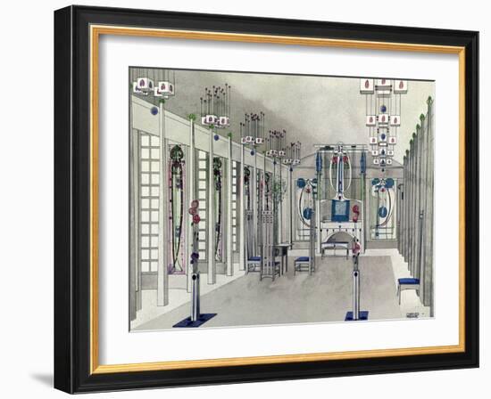 Design for a Music Room with Panels by Margaret Macdonald Mackintosh 1901-Charles Rennie Mackintosh-Framed Giclee Print