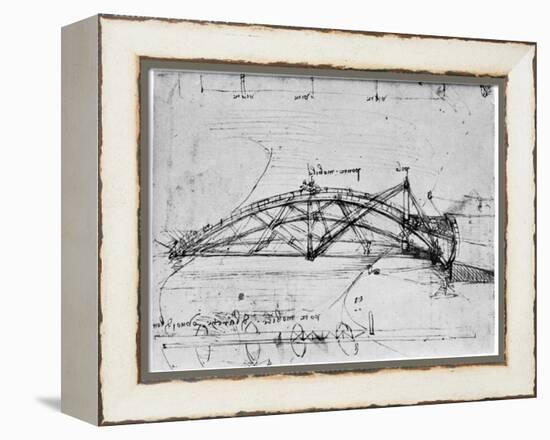 Design for a Parabolic Swing Bridge, 1480-1490-Leonardo da Vinci-Framed Premier Image Canvas