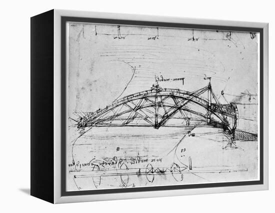 Design for a Parabolic Swing Bridge, 1480-1490-Leonardo da Vinci-Framed Premier Image Canvas