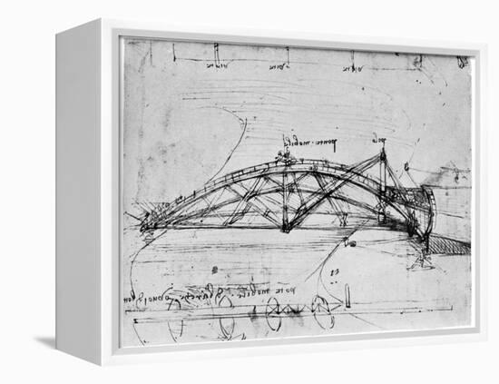 Design for a Parabolic Swing Bridge, 1480-1490-Leonardo da Vinci-Framed Premier Image Canvas