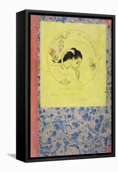 Design for a Plate - Leda, 1889-Paul Gauguin-Framed Premier Image Canvas