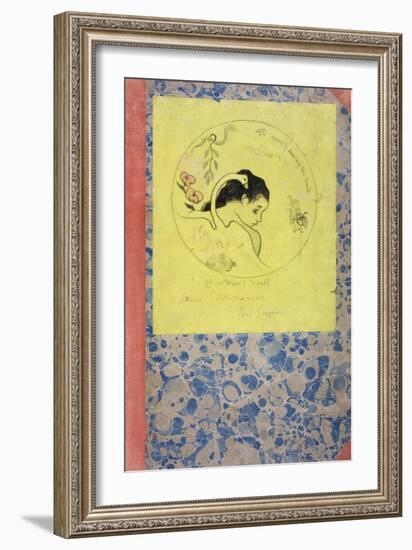 Design for a Plate - Leda, 1889-Paul Gauguin-Framed Giclee Print