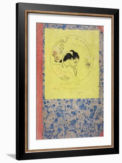 Design for a Plate - Leda, 1889-Paul Gauguin-Framed Giclee Print