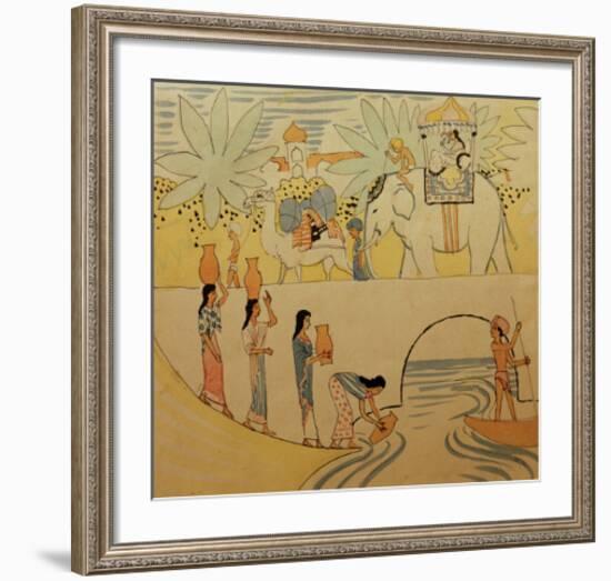 Design for a Tapestry Fairy Tale-Auguste Macke-Framed Giclee Print