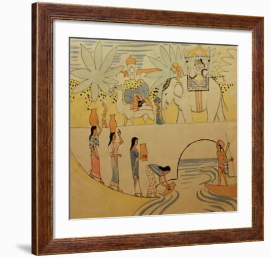 Design for a Tapestry Fairy Tale-Auguste Macke-Framed Giclee Print