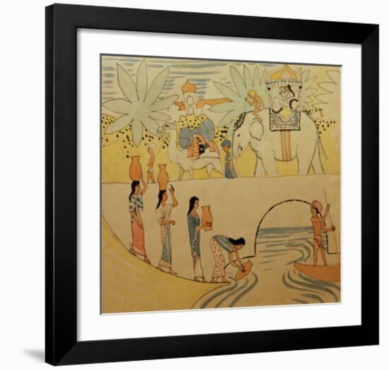 Design for a Tapestry Fairy Tale-Auguste Macke-Framed Giclee Print