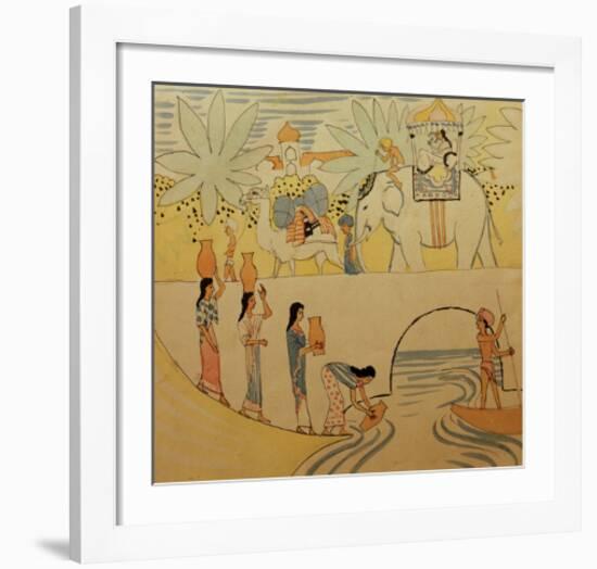 Design for a Tapestry Fairy Tale-Auguste Macke-Framed Giclee Print