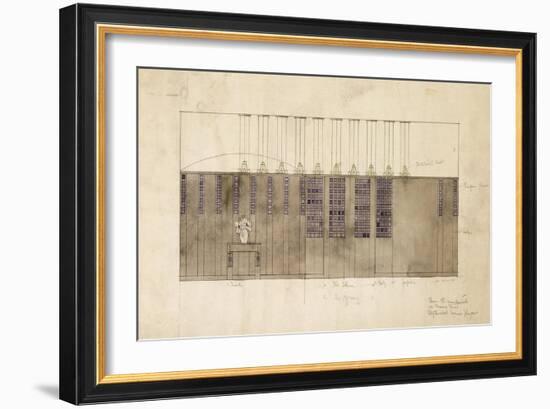 Design for a Wall, Table and Doors, for A.S. Ball, Berlin, 1905-Charles Rennie Mackintosh-Framed Giclee Print