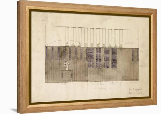 Design for a Wall, Table and Doors, for A.S. Ball, Berlin, 1905-Charles Rennie Mackintosh-Framed Premier Image Canvas