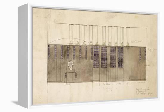 Design for a Wall, Table and Doors, for A.S. Ball, Berlin, 1905-Charles Rennie Mackintosh-Framed Premier Image Canvas