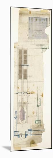 Design for a Wardrobe, Shown in Elevation, with Half-Full Size Details of Decorative Panel, 1904-Charles Rennie Mackintosh-Mounted Giclee Print