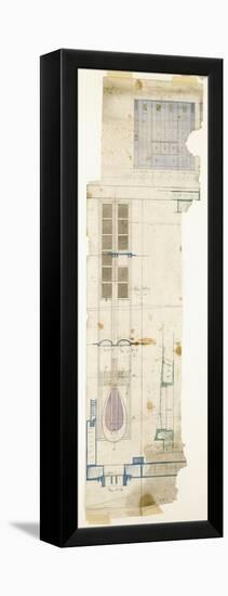 Design for a Wardrobe, Shown in Elevation, with Half-Full Size Details of Decorative Panel, 1904-Charles Rennie Mackintosh-Framed Premier Image Canvas