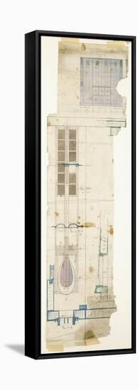 Design for a Wardrobe, Shown in Elevation, with Half-Full Size Details of Decorative Panel, 1904-Charles Rennie Mackintosh-Framed Premier Image Canvas