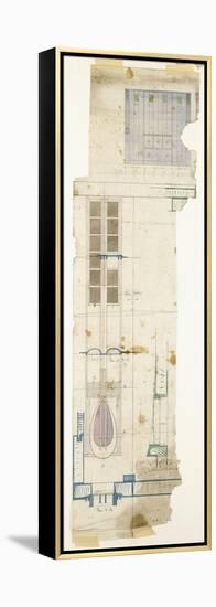 Design for a Wardrobe, Shown in Elevation, with Half-Full Size Details of Decorative Panel, 1904-Charles Rennie Mackintosh-Framed Premier Image Canvas